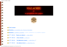Malachie Et Sa "Prophétie" Des Papes
