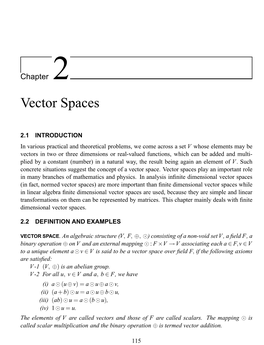 Vector Spaces