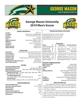 George Mason 2019 Quick Facts