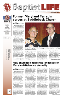 Former Maryland Terrapin Serves at Saddleback Church