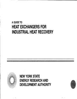 Heat Exchangers for Industrial Heat Recovery