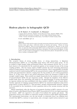Hadron Physics in Holographic QCD