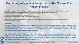 Morphological Study of Landforms on the Norther Polar Region of Mars