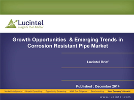Growth Opportunities & Emerging Trends in Corrosion