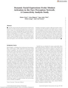 Dynamic Facial Expressions Evoke Distinct Activation in the Face Perception Network: a Connectivity Analysis Study