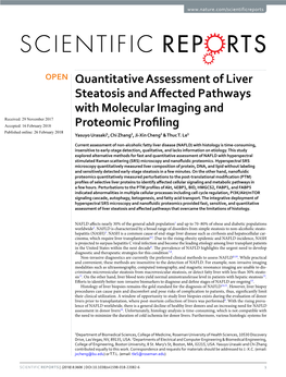 Quantitative Assessment of Liver Steatosis and Affected Pathways