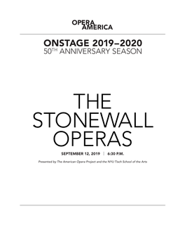 The Stonewall Operas Program
