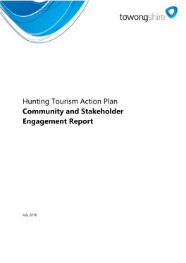 Hunting Tourism Action Plan Community and Stakeholder Engagement Report