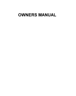 OWNERS MANUAL Model: MAH3000 Welcome