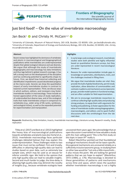 On the Value of Invertebrate Macroecology