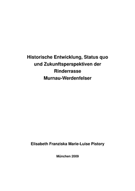 2.4. Maßnahmen Zum Erhalt Der Rasse Murnau-Werdenfelser