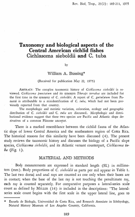 Cichlasoma Sieboldii and C. Tuba