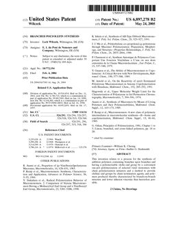 (12) United States Patent (10) Patent No.: US 6,897.278 B2 Wilczek (45) Date of Patent: May 24, 2005