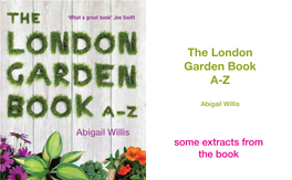 The London Garden Book A-Z