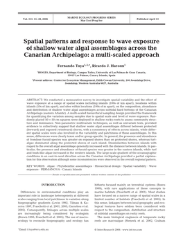 Spatial Patterns and Response to Wave Exposure of Shallow Water Algal Assemblages Across the Canarian Archipelago: a Multi-Scaled Approach