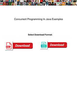 Concurrent Programming in Java Examples