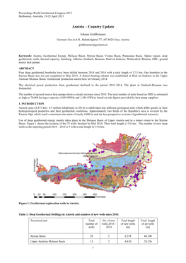 Austria – Country Update