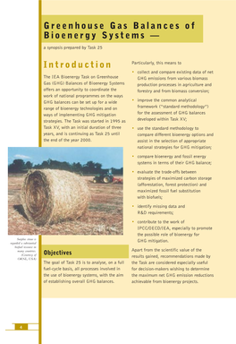 Introduction Greenhouse Gas Balances of Bioenergy Systems —