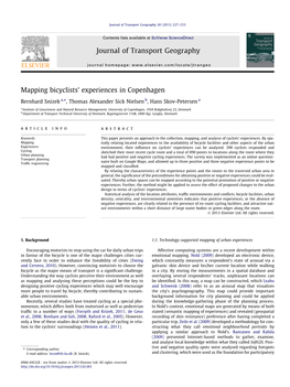 Mapping Bicyclists' Experiences in Copenhagen Journal of Transport