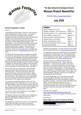 Wessex Branch Newsletter