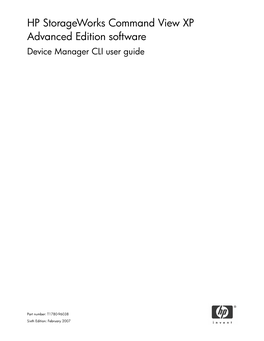 Device Manager CLI User Guide