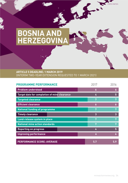 Report for Bosnia and Herzegovina