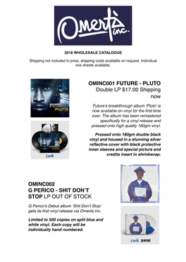 Omerta Catalogue