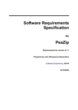 Software Requirements Specification