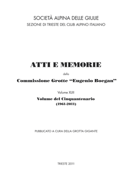 Atti E Memorie