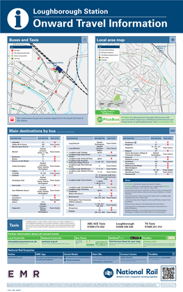 Loughborough Station I Onward Travel Information Buses and Taxis Local Area Map