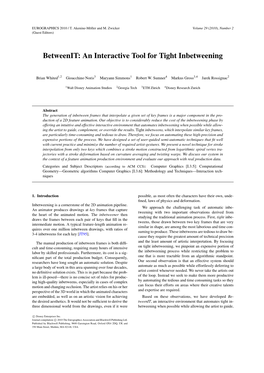 An Interactive Tool for Tight Inbetweening