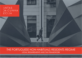 The Portuguese Non-Habituals Residents Regime Legal Requirements and Tax Framework Index