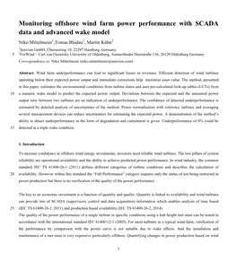 Monitoring Offshore Wind Farm Power Performance with SCADA Data and Advanced Wake Model