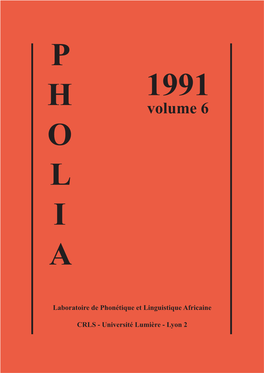 Volume 6 O L I A