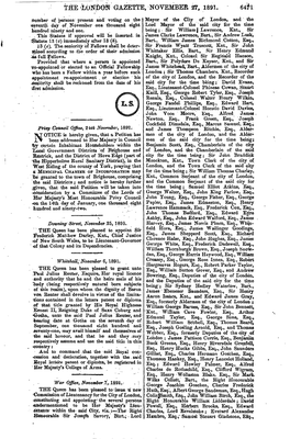THE GAZETTE, NOVEMBER 27, 1891. 64'Fl