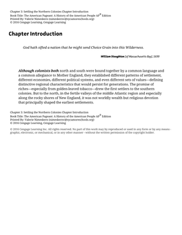 Chapter Introduction