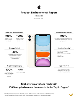 Iphone 11 Environmental Report September 2019