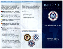 INTERPOL Notices Program Operational Divisions