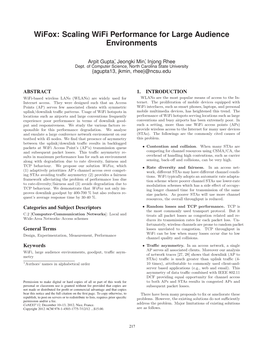 Wifox: Scaling Wifi Performance for Large Audience Environments