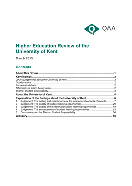 University of Kent, March 2015