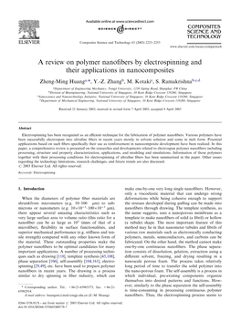 A Review on Polymer Nanofibers by Electrospinning and Their