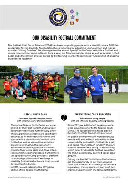 FCSA Factsheet Disability Football Programme