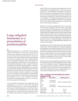 Large Subgaleal Hematoma As a Presentation of Parahemophilia