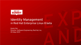 Identity Management in Red Hat Enterprise Linux 8 Beta