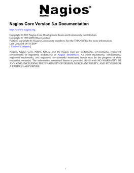 Nagios Core Version 3.X Documentation