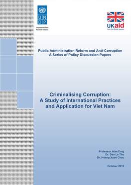 Corruption in Viet Nam: External and Internal Reviews of Corruption, Causes and Consequences in Viet Nam