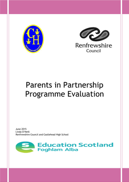 Parents in Partnership Programme Evaluation