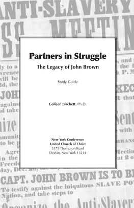 Partners in Struggle the Legacy of John Brown