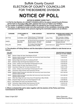 MSDC County Election NOP SOPS