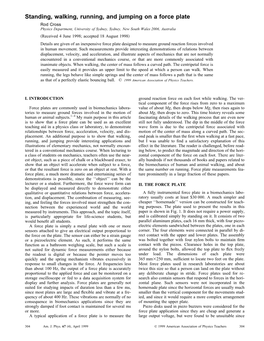 Standing, Walking, Running, and Jumping on a Force Plate